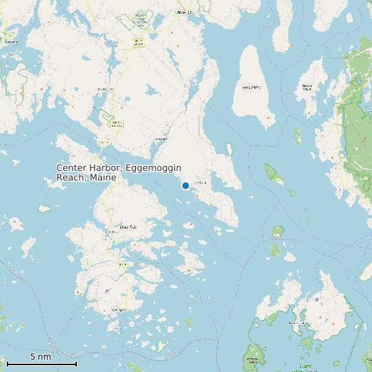 Map of Center Harbor, Eggemoggin Reach, Maine Tide Prediction Station