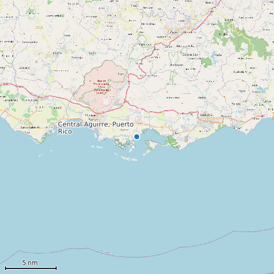 Map of Central Aguirre, Puerto Rico Tide Prediction Station