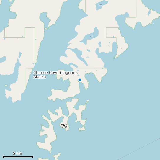 Map of Chance Cove (Lagoon), Alaska Tide Prediction Station
