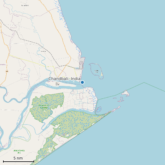 Map of Chandbali, India Tide Prediction Station