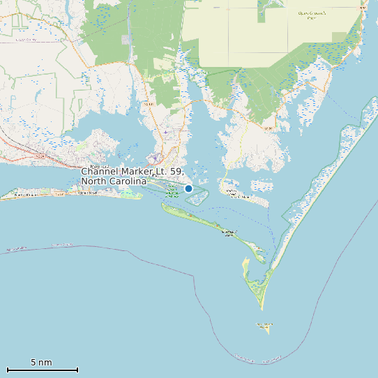 Map of Channel Marker Lt. 59, North Carolina Tide Prediction Station