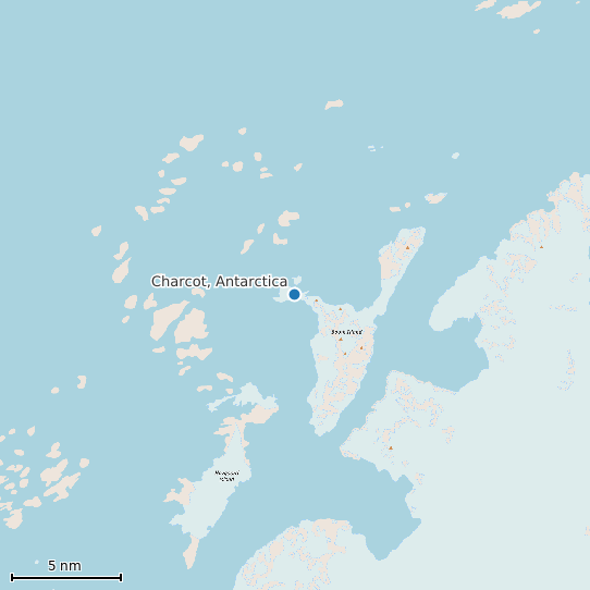 Map of Charcot, Antarctica Tide Prediction Station