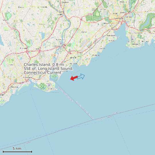 Map of Charles Island, 0.8 mi SSE of, Long Island Sound, Connecticut Current Prediction Station