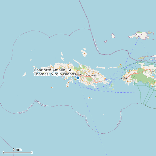Map of Charlotte Amalie, St. Thomas, Virgin Islands Tide Prediction Station
