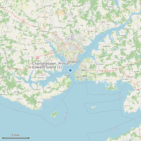 Map of Charlottetown, Prince Edward Island (2) Tide Prediction Station