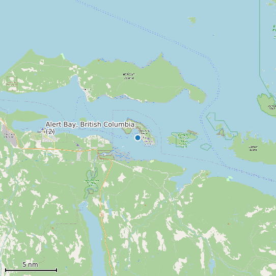 Map of Alert Bay, British Columbia (2) Tide Prediction Station
