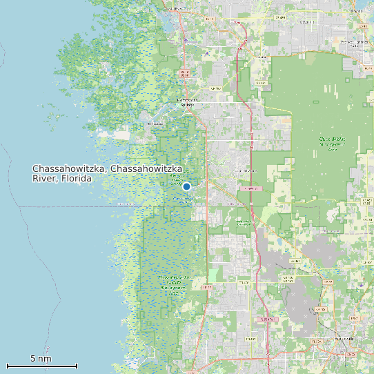 Map of Chassahowitzka, Chassahowitzka River, Florida Tide Prediction Station