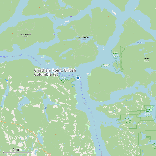 Map of Chatham Point, British Columbia (2) Tide Prediction Station