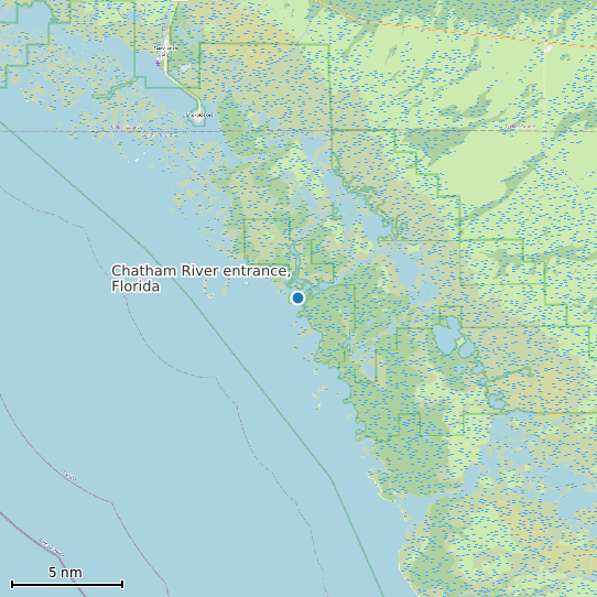 Map of Chatham River entrance, Florida Tide Prediction Station