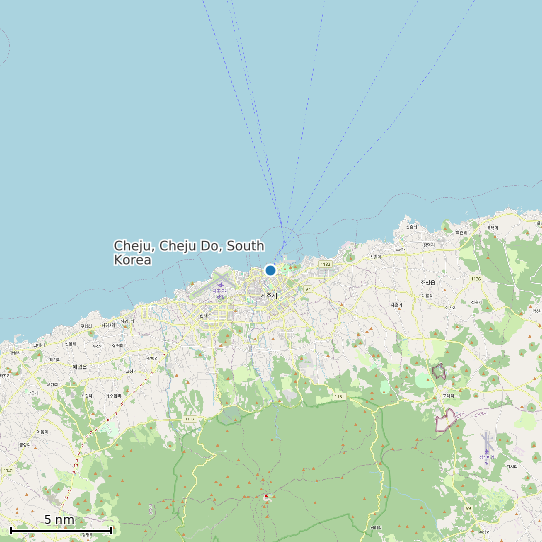 Map of Cheju, Cheju Do, South Korea Tide Prediction Station