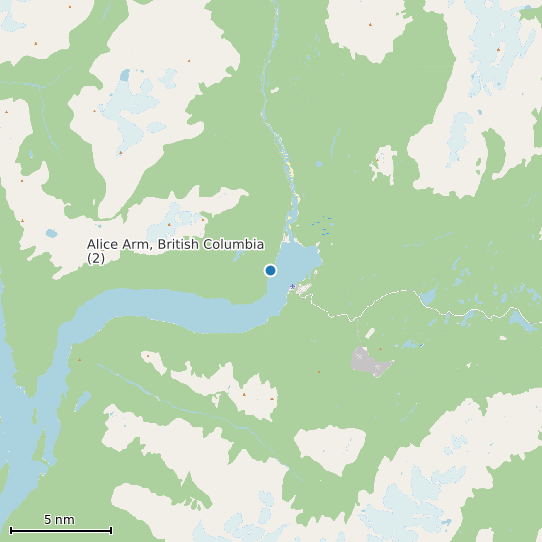 Map of Alice Arm, British Columbia (2) Tide Prediction Station