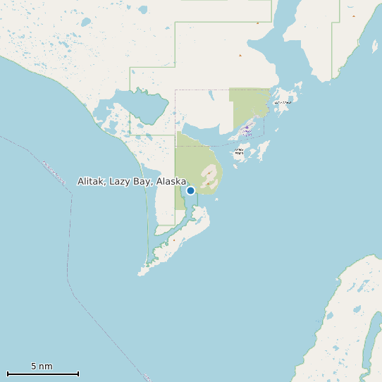 Map of Alitak, Lazy Bay, Alaska Tide Prediction Station