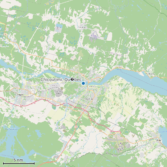 Map of Chicoutimi, Qu�bec Tide Prediction Station