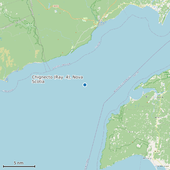 Map of Chignecto (Ray .4), Nova Scotia Tide Prediction Station