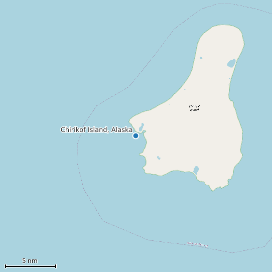 Map of Chirikof Island, Alaska Tide Prediction Station