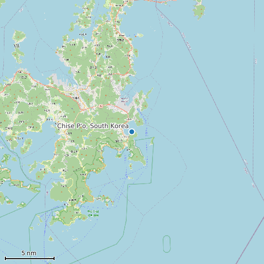 Map of Chise P'o, South Korea Tide Prediction Station