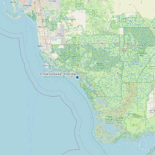 Map of Chokoloskee, Florida Tide Prediction Station