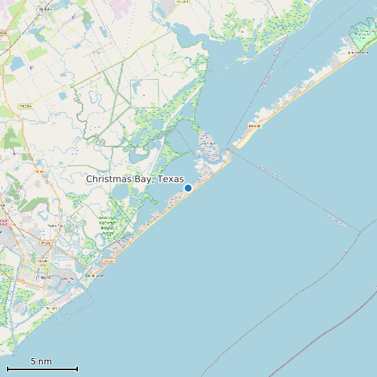 Map of Christmas Bay, Texas Tide Prediction Station