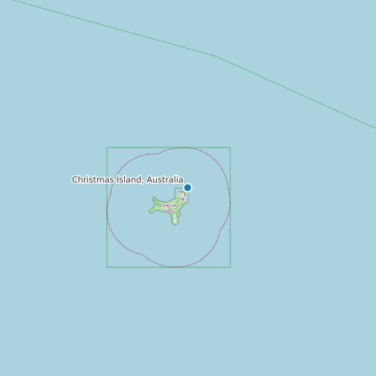 Map of Christmas Island, Australia Tide Prediction Station