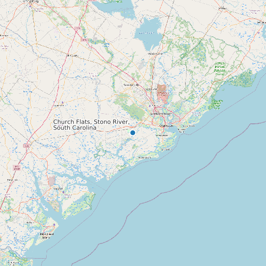 Church Flats, Stono River, South Carolina map
