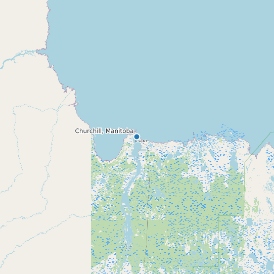Churchill, Manitoba map