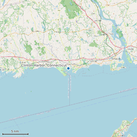 Map of Clinton Harbor, Connecticut Tide Prediction Station