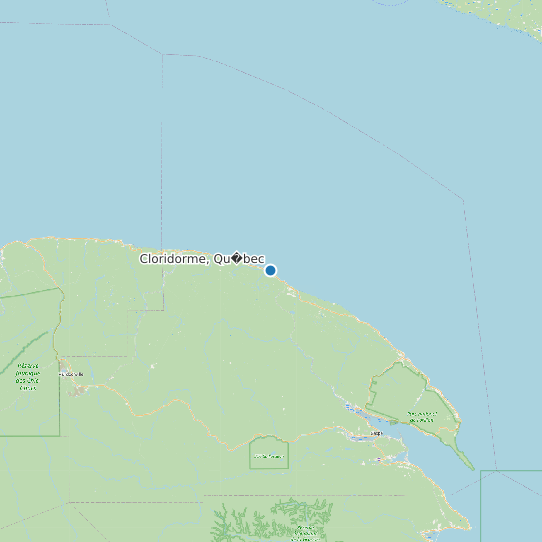 Map of Cloridorme, Qu�bec Tide Prediction Station