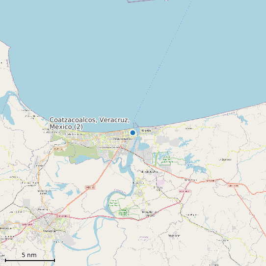 Map of Coatzacoalcos, Veracruz, Mexico (2) Tide Prediction Station