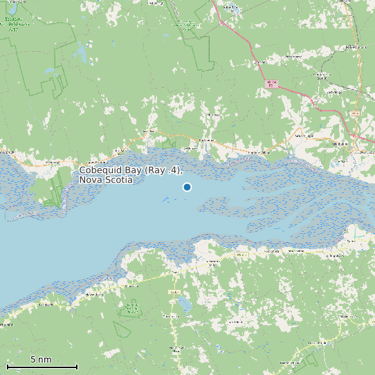 Map of Cobequid Bay (Ray .4), Nova Scotia Tide Prediction Station