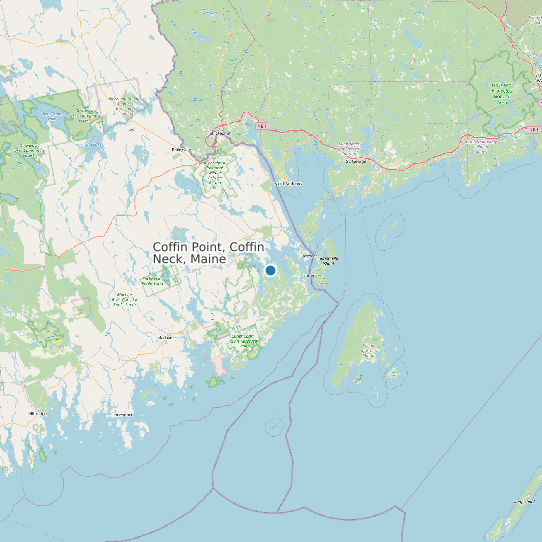 Map of Coffin Point, Coffin Neck, Maine Tide Prediction Station