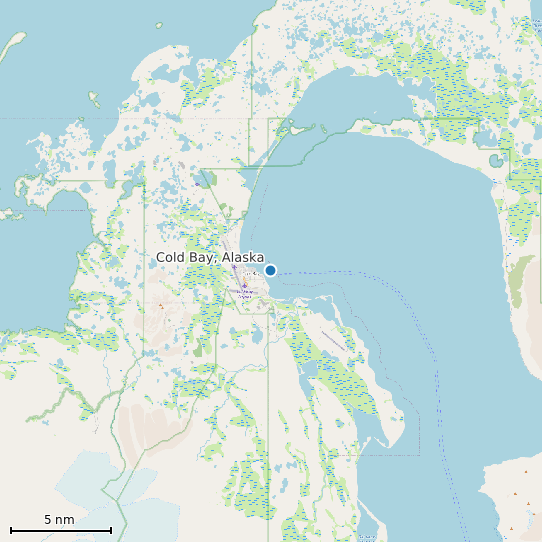 Map of Cold Bay, Alaska Tide Prediction Station