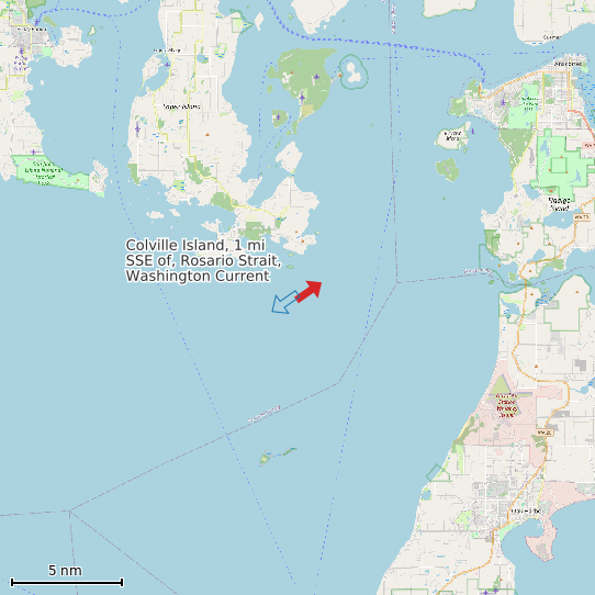 Map of Colville Island, 1 mi SSE of, Rosario Strait, Washington Current Prediction Station