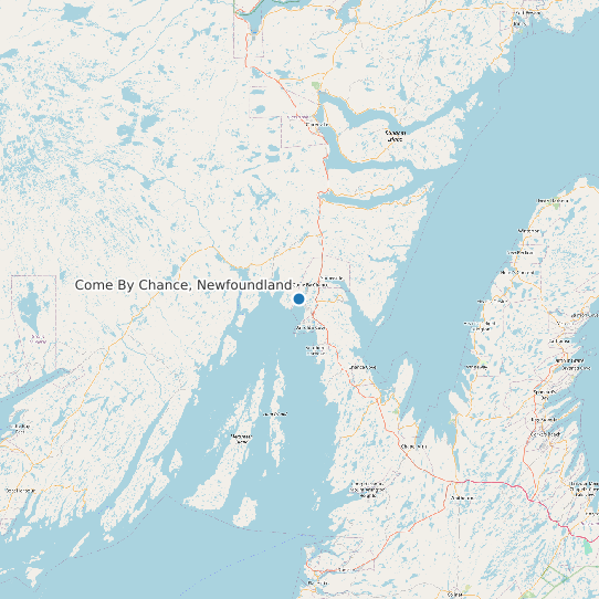 Map of Come By Chance, Newfoundland Tide Prediction Station