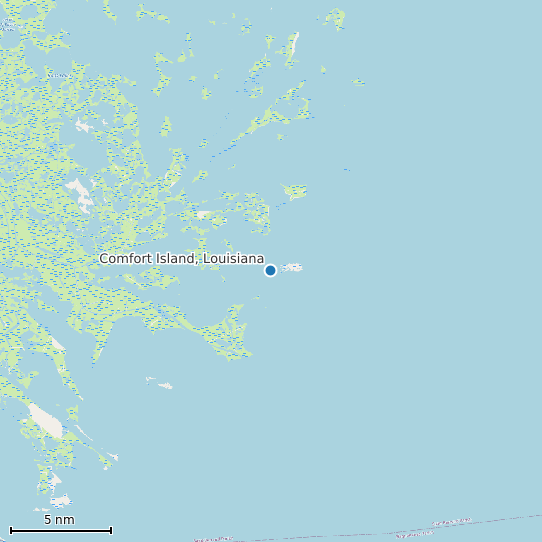 Map of Comfort Island, Louisiana Tide Prediction Station