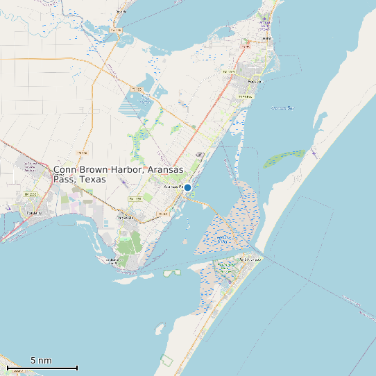 Map of Conn Brown Harbor, Aransas Pass, Texas Tide Prediction Station