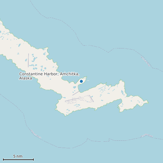 Map of Constantine Harbor, Amchitka, Alaska Tide Prediction Station
