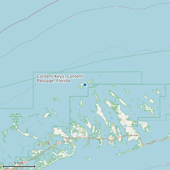 Map of Content Keys, Content Passage, Florida Tide Prediction Station