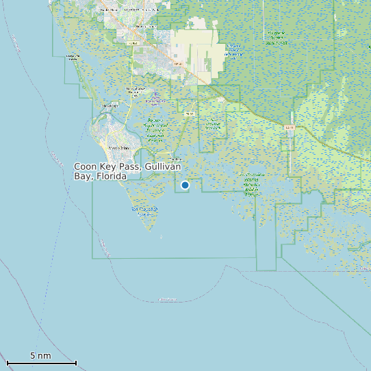 Map of Coon Key Pass, Gullivan Bay, Florida Tide Prediction Station