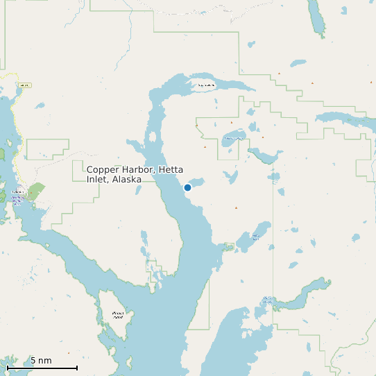Map of Copper Harbor, Hetta Inlet, Alaska Tide Prediction Station