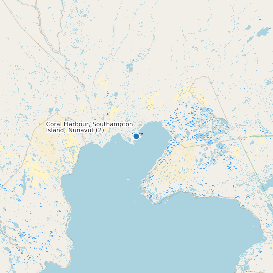 Map of Coral Harbour, Southampton Island, Nunavut (2) Tide Prediction Station