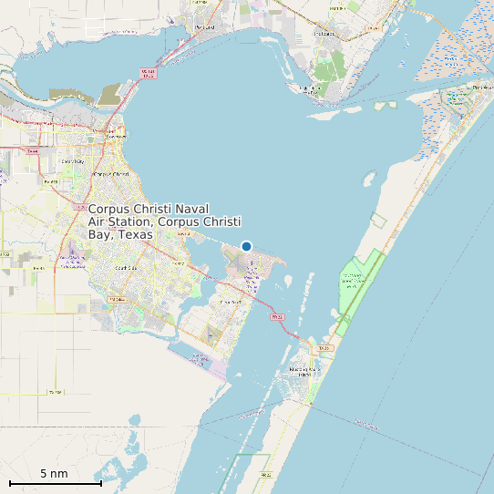 Map of Corpus Christi Naval Air Station, Corpus Christi Bay, Texas Tide Prediction Station