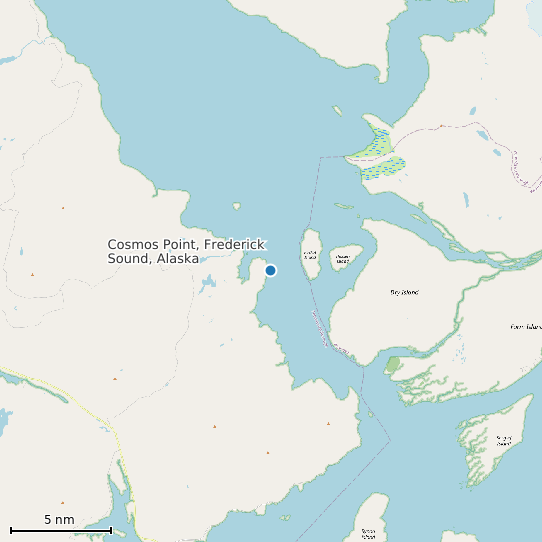 Map of Cosmos Point, Frederick Sound, Alaska Tide Prediction Station