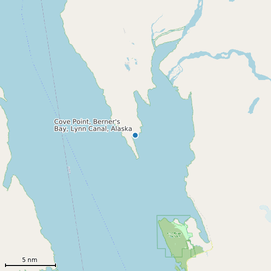 Map of Cove Point, Berner's Bay, Lynn Canal, Alaska Tide Prediction Station