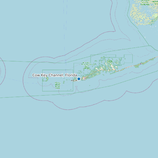 Map of Cow Key Channel, Florida Tide Prediction Station