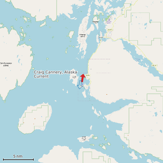 Map of Craig Cannery, Alaska Current Prediction Station