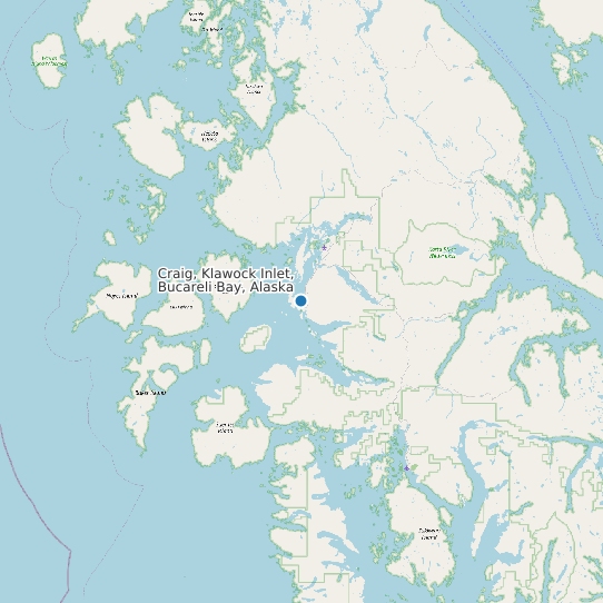 Map of Craig, Klawock Inlet, Bucareli Bay, Alaska Tide Prediction Station
