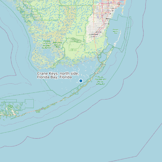 Crane Keys, north side, Florida Bay, Florida map