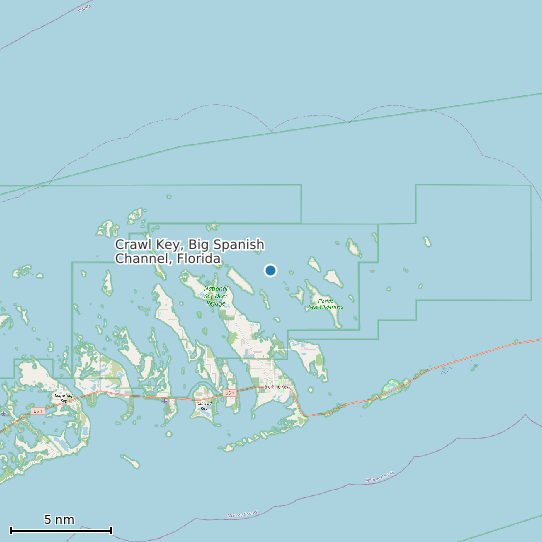 Map of Crawl Key, Big Spanish Channel, Florida Tide Prediction Station