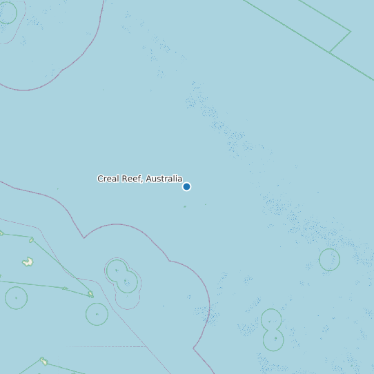 Creal Reef, Australia map