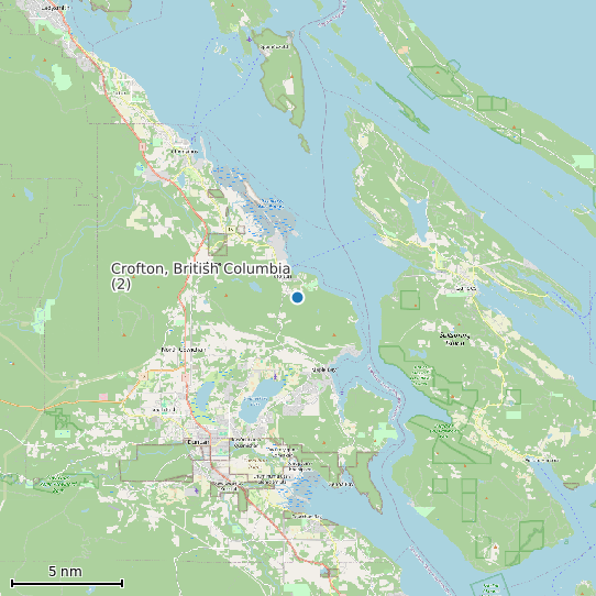 Map of Crofton, British Columbia (2) Tide Prediction Station